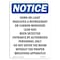 Signmission OSHA Notice, 7" Height, Horn Or Light Indicates A Refrigerant Sign, 7" X 5", Portrait OS-NS-D-57-V-13517 - alternate 1